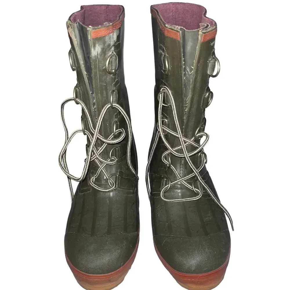 Hodgman Thinsulate Ultra Olive Green Lace-Up Boots